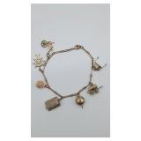 10 KT WW2 Charm Bracelet