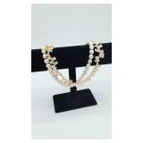 Double Strand Pearl Necklace
