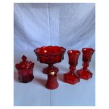 Fostoria Coin Ruby Red Glass
