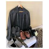 Genuine Leather Jacket, Shoes, and Dress Shirts