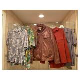 Leather Jacket and 5 Button Up Shirts