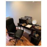 Office Chair with Desk and Office Items