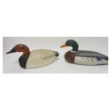 1003	2 CARVED WOOD DUCK DECOYS, LARGEST IS 16 IN X 8 1/4 IN	50	100	25	PLEASE PAY ATTENTION FOR DAILY