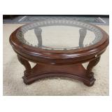1017	ROUND COFFEE TABLE W/INSET GLASS TOP, 41 IN X 19 IN	100	200	50	PLEASE PAY ATTENTION FOR DAILY A