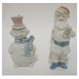 1029	LLADRO SANTA & SNOWMAN CHRISTMAS ORNAMENTS, SANTA IS 4 3/4 IN HIGH	50	100	25	PLEASE PAY ATTENTI