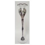 1075	SIGNED VANDERMARK ART GLASS DECORATED FLORAL FORM, 1985, 15 IN HIGH, SIGNED VANDERMARK 85 1505	