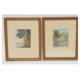1104	TWO MINIATURE WALLACE NUTTING PRINTS IN ORIGINAL FRAMES. 7 1/4 IN X 9 IN INCLUDING FRAMES	50	10