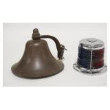 1114	BELL & BOAT LIGHT. BELL IS 5 7/8 IN DIAMETER AT THE RIM. 	50	100	20	PLEASE PAY ATTENTION FOR DA
