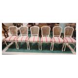 1131	SET OF 6 FRENCH PROVINCIAL CHAIRS W/CANE BACK, SEATS & IVORY PAINT FINISH	400	600	200	PLEASE PA