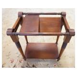1138	ETHAN ALLEN SOLID CHERRY BOOK/MAGAZINE STAND, 20 IN X 14 1/4 IN X 22 1/2 IN HIGH	50	100	25	PLEA
