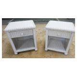 1142	PAIR OF WICKER 1 DRAWER NIGHT STAND, 20 1/2 IN X 17 1/2 IN X 23 1/2 IN HIGH	50	100	25	PLEASE PA
