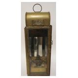 1148	ANTIQUE BRASS BOSUN NO. 1889 GREAT BRITAIN KERO LANTERN 1926, 19 IN HIGH X 6 1/2 IN WIDE X 5 IN