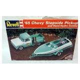 1006	REVELL 65 CHEVY PICKUP AND BOAT MODEL KIT 1:25, KITS ARE POSSIBLY COMPLETE, NOT GUARENTEED	50	1