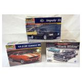 1014	LOT OF 3 REVELL MONOGRAM MODEL CAR KITS, SEALED. CAMARO, IMPALA SS AND LIMITED ED *BLACK WIDOW*