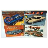 1017	LOT OF 4 MPC MODEL CAR KITS, KITS ARE POSSIBLY COMPLETE, NOT GUARENTEED	50	100	10	PLEASE PAY AT