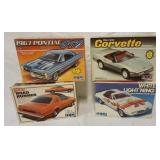 1034	LOT OF 4 MPC MODEL CAR KITS, KITS ARE POSSIBLY COMPLETE, NOT GUARENTEED	50	100	10	PLEASE PAY AT