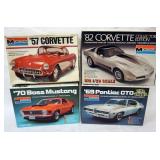 1067	LOT OF 4 MONOGRAM MODEL CAR KITS INCLUDING, 69 THE JUDGE GTO. KITS ARE POSSIBLY COMPLETE, NOT G