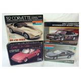 1078	LOT OF 4 MONOGRAM MODEL CAR KITS, 2 SEALED. KITS ARE POSSIBLY COMPLETE, NOT GUARANTEED	50	100	1