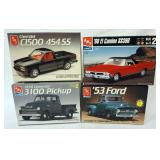 1106	LOT OF 4 AMT ERTL MODEL TRUCK KITS. KITS ARE POSSIBLY COMPLETE, NOT GUARANTEED	50	100	10	PLEASE