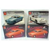 1107	LOT OF 4 AMT ERTL MODEL CAR KITS, FIREBIRD, ETC. KITS ARE POSSIBLY COMPLETE, NOT GUARANTEED	50	