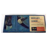 1112	REVEL MODEL KIT, MERCURY AND GEMINI SPACE CAPSULE AND FIRST MANNED SATELITE. KITS ARE POSSIBLY 