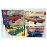 1118	LOT OF 4 AMT MODEL CAR KITS. KITS ARE POSSIBLY COMPLETE, NOT GUARANTEED	50	100	10	PLEASE PAY AT