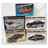 1130	LOT OF 5 MONOGRAM MODEL CAR KITS. KITS ARE POSSIBLY COMPLETE, NOT GUARANTEED	50	100	10	PLEASE P