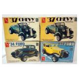 1144	MPC LOT OF 4 MODEL CAR KITS. KITS ARE POSSIBLY COMPLETE, NOT GUARANTEED	50	100	10	PLEASE PAY AT