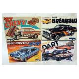 1145	MPC LOT OF 4 MODEL CAR KITS. KITS ARE POSSIBLY COMPLETE, NOT GUARANTEED	50	100	10	PLEASE PAY AT