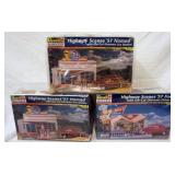 1148	REVELL AND MONOGRAM MODEL KITS HIGHWAY SCENES, 1 SEALED. KITS ARE POSSIBLY COMPLETE, NOT GUARAN