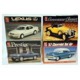 1154	LOT OF 4 AMT ERTL MODEL CAR KITS. KITS ARE POSSIBLY COMPLETE, NOT GUARANTEED. 	50	100	10	PLEASE