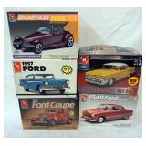 1173	LOT OF 5 AMT AND ERTL MODEL CAR KITS. KITS ARE POSSIBLY COMPLETE, NOT GUARANTEED	50	100	10	PLEA
