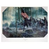 1008	MORT KUNSTLER LIMITED ED PRINT  SIGNED AND NUMBERED 682, *HERO OF LITTLE ROUND TOP*. 23 1/2 IN 