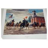 1026	MORT KUNSTLER LIMITED ED PRINT  SIGNED AND NUMBERED 455, *RENDEZVOUS WITH DESTINY*. 23 IN X 31 