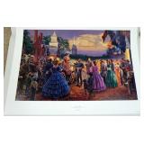 1028	MORT KUNSTLER LIMITED ED PRINT  SIGNED AND NUMBERED 742, *BEFORE THE BALL*. 23 1/2 IN X 33 IN O