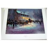 1029	MORT KUNSTLER LIMITED ED PRINT  SIGNED AND NUMBERED 163, *BRIEF ENCOUNTER*. 25 IN X 31 1/4 IN O
