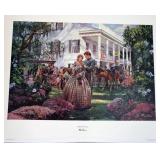 1031	MORT KUNSTLER LIMITED ED PRINT  SIGNED AND NUMBERED 516, *MAGNOLIA MORNING*. 24 IN X 31 1/2 IN 