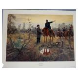 1033	MORT KUNSTLER LIMITED ED PRINT  SIGNED AND NUMBERED 451, *THE LAST MEETING*. 24 1/4 IN X 31 3/4