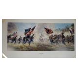 1034	MORT KUNSTLER LIMITED ED PRINT  SIGNED AND NUMBERED 782, *WITH A REBEL YELL*. 18 1/2 IN X 35 IN