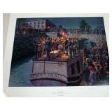 1035	MORT KUNSTLER LIMITED ED PRINT  SIGNED AND NUMBERED 456, *GOING HOME*. 24 IN X 29 IN OVERALL	10