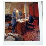 1036	MORT KUNSTLER LIMITED ED PRINT  SIGNED AND NUMBERED 744, *WHITE HOUSE STRATEGY*. 27 IN X 23 1/4