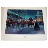 1037	MORT KUNSTLER LIMITED ED PRINT  SIGNED AND NUMBERED 447, *A FLEETING MOMENT*. 24 IN X 31 IN OVE