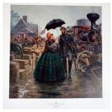 1044	MORT KUNSTLER LIMITED ED PRINT  SIGNED AND NUMBERED 1800, *JULIA*. 23 1/2 IN X 32 3/4  IN OVERA