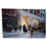 1050	MORT KUNSTLER LIMITED ED GICLEE ON CANVAS  SIGNED AND NUMBERED GC 32/50, *MRS. JACKSON COMES TO