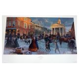 1052	MORT KUNSTLER LIMITED ED PRINT  SIGNED AND NUMBERED 1086, *AFTER THE SNOW*. 22 IN X 35  IN OVER