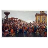 1060	MORT KUNSTLER LIMITED ED GICLEE ON CANVAS  SIGNED AND NUMBERED GC 25/50, *MR. LINCOLN COMES TO 