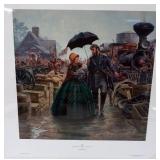 1074	MORT KUNSTLER LIMITED ED PRINT  SIGNED AND NUMBERED 1055, *JULIA*. 23 1/2 IN X 22 3/4 IN OVERAL