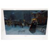 1077	MORT KUNSTLER LIMITED ED PRINT  SIGNED AND NUMBERED 2238, *WAYSIDE FAREWELL*. 22 1/4 IN X 33 IN