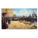 1086	MORT KUNSTLER LIMITED ED GICLEE ON CANVAS  SIGNED AND NUMBERED SGS 33/50, *LAST TRIBUTE OF RESP
