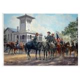 1088	MORT KUNSTLER LIMITED ED GICLEE ON CANVAS  SIGNED AND NUMBERED CG 11/50, *UNCONQUERED SPIRIT*. 